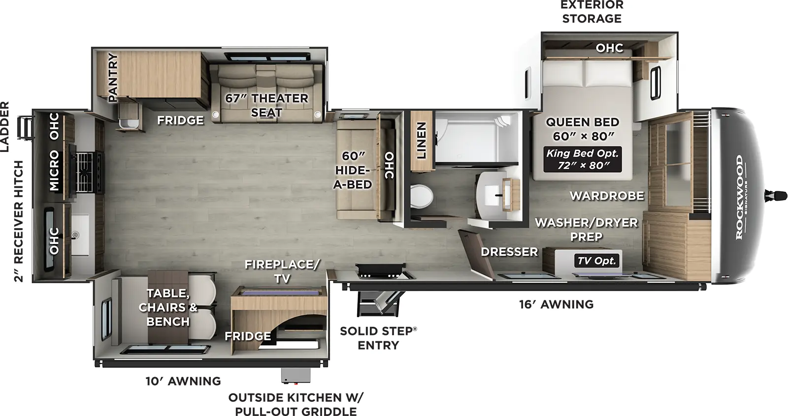 Rockwood Signature Travel Trailers 8332SB Floorplan